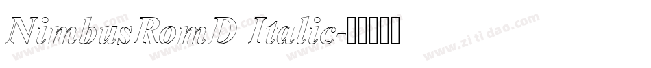 NimbusRomD Italic字体转换